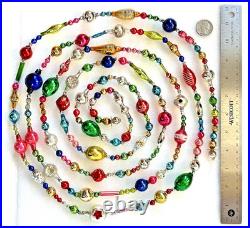 ALL Vintage & Antique 10 Feet! MERCURY GLASS Xmas BIG BEAD Garland ORNAMENT 120