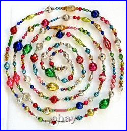 ALL Vintage & Antique 10 Feet! MERCURY GLASS Xmas BIG BEAD Garland ORNAMENT 120