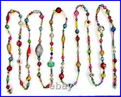 ALL Vintage & Antique 10 Feet! MERCURY GLASS Xmas BIG BEAD Garland ORNAMENT 120