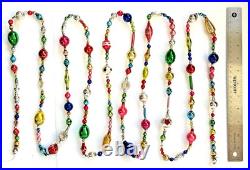 ALL Vintage & Antique 10 Feet! MERCURY GLASS Xmas BIG BEAD Garland ORNAMENT 120