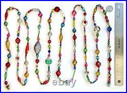 ALL Vintage & Antique 10 Feet! MERCURY GLASS Xmas BIG BEAD Garland ORNAMENT 120