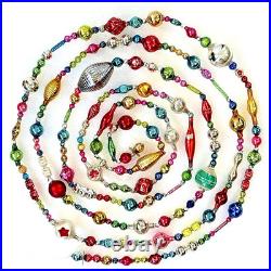 ALL Vintage & Antique 10 Feet! MERCURY GLASS Xmas BIG BEAD Garland ORNAMENT 120