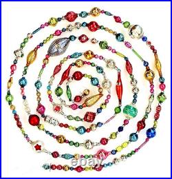 ALL Vintage & Antique 10 Feet! MERCURY GLASS Xmas BIG BEAD Garland ORNAMENT 120