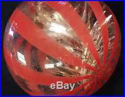 ANTIQUE BLOWN ART GLASS CHRISTMAS TREE ORNAMENT BALL TREE INSIDE RARE DECOR BULB