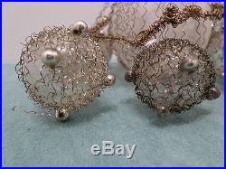ANTIQUE BLOWN GLASS CHRISTMAS TREE ORNAMENT WIRE WRAPPED GRAPES WEST GERMANY