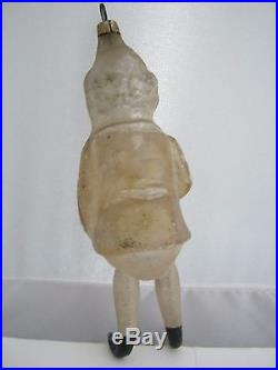 Antique Glass Figural Christmas Ornament, Foxy Grandpa, Annealed Legs