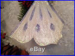 Antique Vintage Christmas Ornament Butterfly Moth Spun Glass Wings