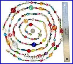 All VINTAGE & ANTIQUE 120 Xmas Mercury Glass BIG BEAD Garland Ornament 10 feet