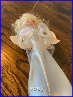 Angel Christmas Ornament Glass Vintage De Carlini