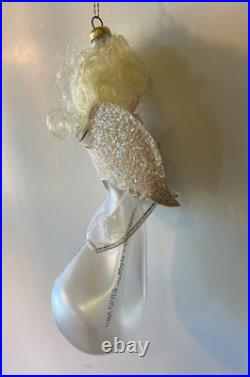Angel Christmas Ornament Glass Vintage De Carlini