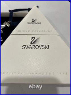 Annual 1998 Swarovski Crystal Snowflake Christmas Ornament Original Boxes & COA