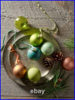 Anthropologie Glass Ball Ornaments Rainbow SET 25 Bulb Christmas Metallic 3 NEW