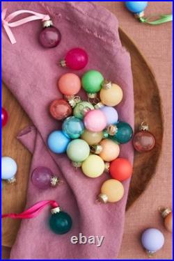 Anthropologie Terrain Good Cheer Bauble Miniature Ornaments Set of 100 Glass