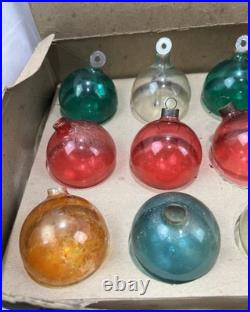 Antique 11 Unsilvered Shiny Brite Paper Cap Hanger Glass Christmas Tree Ornament