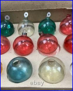 Antique 11 Unsilvered Shiny Brite Paper Cap Hanger Glass Christmas Tree Ornament