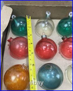 Antique 11 Unsilvered Shiny Brite Paper Cap Hanger Glass Christmas Tree Ornament