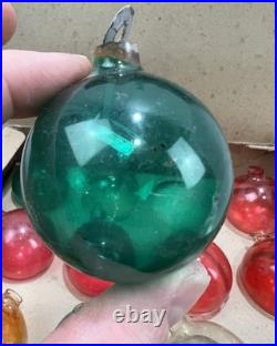 Antique 11 Unsilvered Shiny Brite Paper Cap Hanger Glass Christmas Tree Ornament