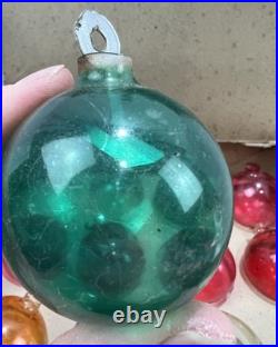 Antique 11 Unsilvered Shiny Brite Paper Cap Hanger Glass Christmas Tree Ornament