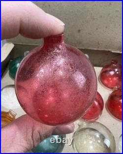 Antique 11 Unsilvered Shiny Brite Paper Cap Hanger Glass Christmas Tree Ornament