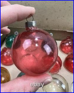 Antique 11 Unsilvered Shiny Brite Paper Cap Hanger Glass Christmas Tree Ornament