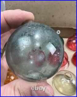 Antique 11 Unsilvered Shiny Brite Paper Cap Hanger Glass Christmas Tree Ornament