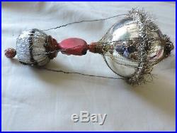 Antique 1890's German Glass Christmas Ornament KRAMPUS Paper Mache Wire Wrapped
