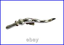 Antique Christmas Ornament, Glass Decoration Crocodile on Clip, 1930 (# 17622)