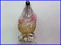 Antique Christmas Ornament PRINCE HEAD ON CONE with RARE ANGEL HAIR COLLAR