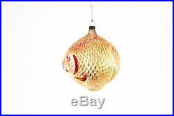 Antique German Blown Glass Blow Fish Christmas Ornament ca1910