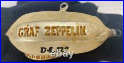 Antique German Blown Glass Graf Zeppelin D-L127 Christmas Ornament 1930's RARE