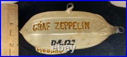 Antique German Blown Glass Graf Zeppelin D-L127 Christmas Ornament 1930's RARE