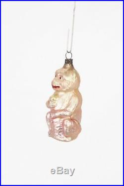 Antique German Blown Glass Monkey Christmas Ornament ca1910