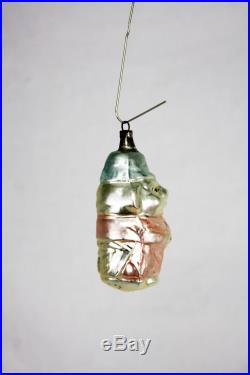 Antique German Blown Glass Pig Christmas Ornament ca1910