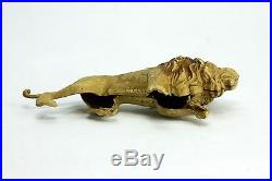 Antique German Dresden Lion with Glass Eyes Christmas Ornament ca1910