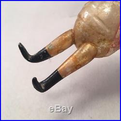 Antique German Figural Glass Christmas Ornament Comic Character Annealed Legs