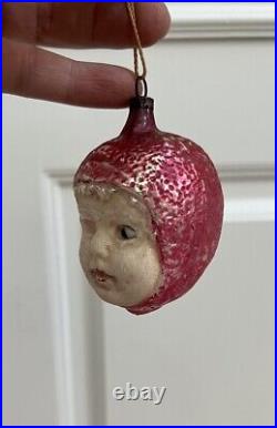 Antique German Glass Christmas Ornament Glass Eyes HTF Little Red Riding Hood