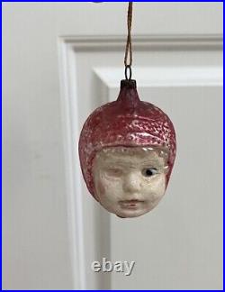 Antique German Glass Christmas Ornament Glass Eyes HTF Little Red Riding Hood