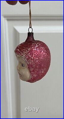 Antique German Glass Christmas Ornament Glass Eyes HTF Little Red Riding Hood