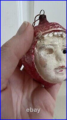 Antique German Glass Christmas Ornament Glass Eyes HTF Little Red Riding Hood