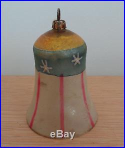 Antique German Glass Christmas Ornament PATRIOTIC BELL c. 1910-1920