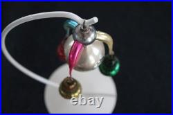 Antique German Glass Fluted Bell Chandelier Christmas Ornament