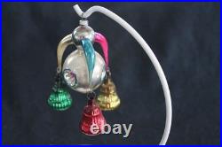 Antique German Glass Fluted Bell Chandelier Christmas Ornament