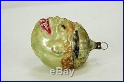 Antique German Hand Blown Glass Christmas Ornament Character Face ca1910