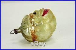 Antique German Hand Blown Glass Christmas Ornament Character Face ca1910