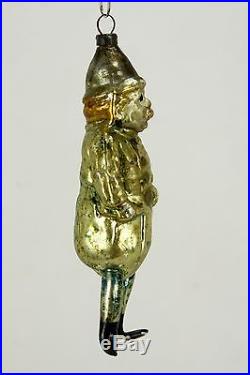 Antique German Hand Blown Glass Christmas Ornament Standing Character ca1910