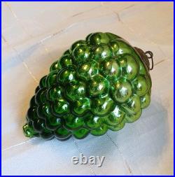Antique German Kugel Green Grapes Cluster 4.5 Christmas Ornament Heavy Glass Antique German Kugel Green Grapes Cluster 4.5 Christmas Ornament Heavy Glass