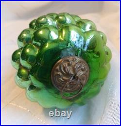 Antique German Kugel Green Grapes Cluster 4.5 Christmas Ornament Heavy Glass Antique German Kugel Green Grapes Cluster 4.5 Christmas Ornament Heavy Glass