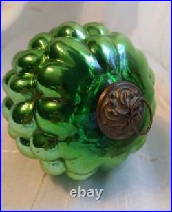 Antique German Kugel Green Grapes Cluster 4.5 Christmas Ornament Heavy Glass Antique German Kugel Green Grapes Cluster 4.5 Christmas Ornament Heavy Glass