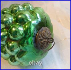 Antique German Kugel Green Grapes Cluster 4.5 Christmas Ornament Heavy Glass Antique German Kugel Green Grapes Cluster 4.5 Christmas Ornament Heavy Glass