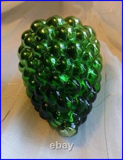 Antique German Kugel Green Grapes Cluster 4.5 Christmas Ornament Heavy Glass Antique German Kugel Green Grapes Cluster 4.5 Christmas Ornament Heavy Glass
